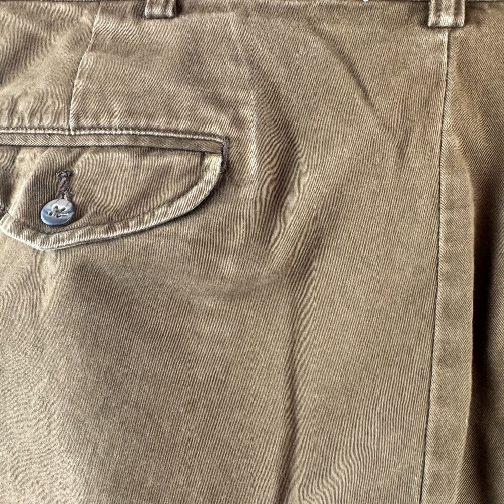 Vintage Polo Ralph Lauren Pants Mens 36x30 (Fits 35x29) Brown Pleated Cotton - Picture 8 of 16